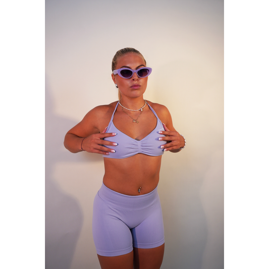 Silky Lavender Strappy Bra